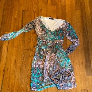 Arielle wrap multi colored dress